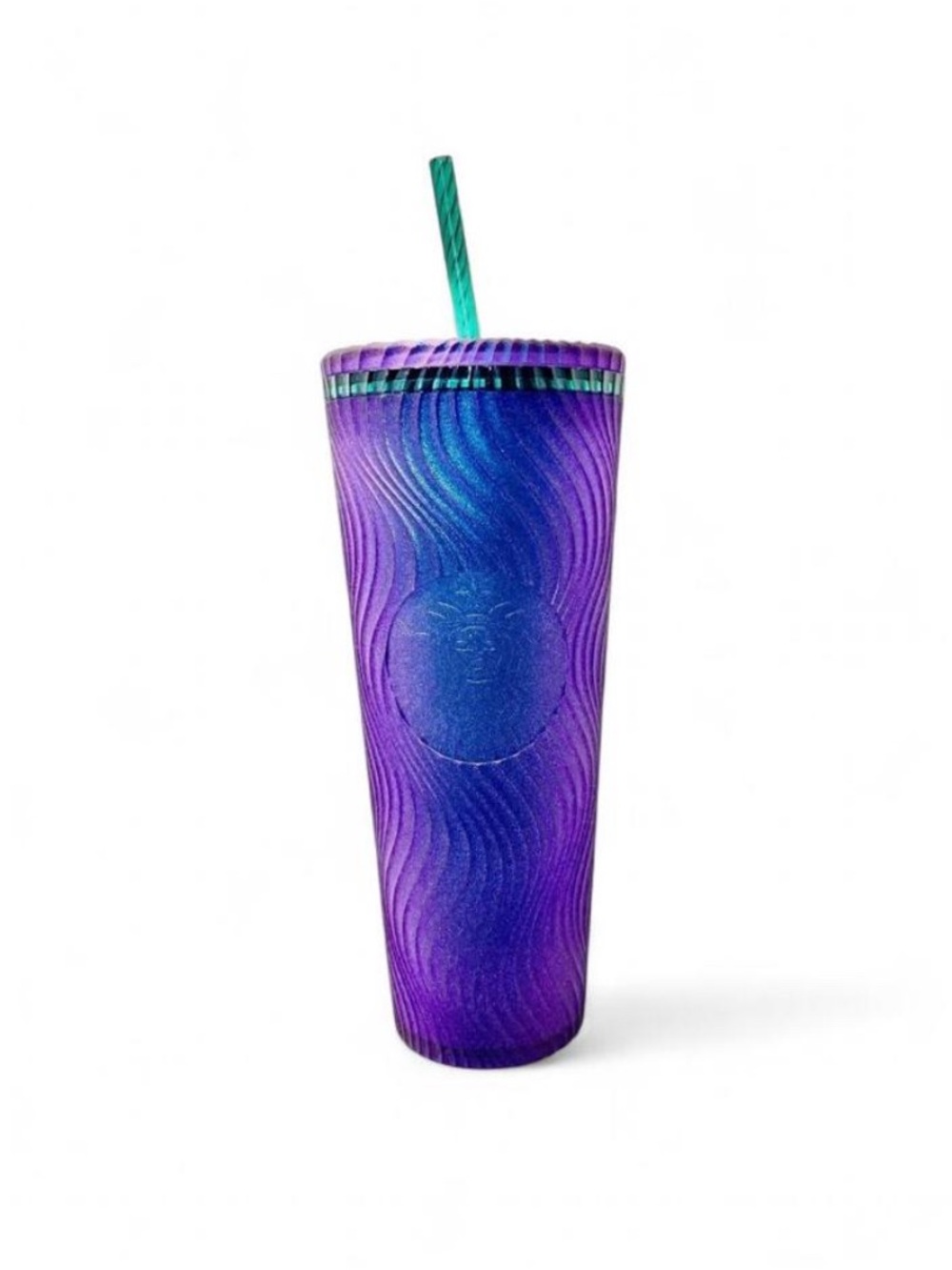 💜 NWT Starbucks 2025 Siren Swirl Purple Venti Cold Cup 24oz 🌊